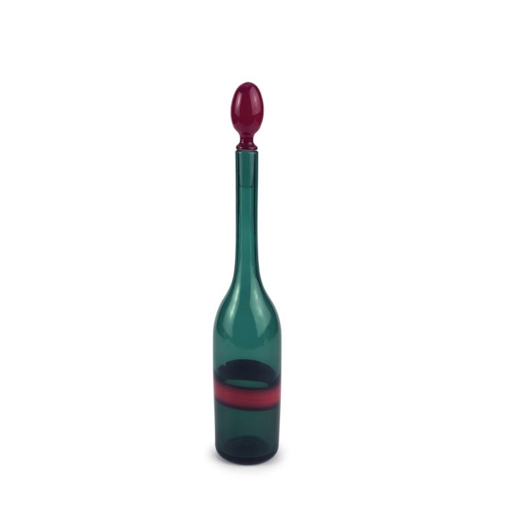 Hauptbild zu Objekt, 'A fasce orizzontale' bottle and stoppr, 1949/50, Gio Ponti, Venini & C., Murano, 137C 633