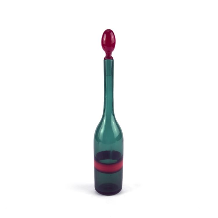 Bild 1 zu Objekt, 'A fasce orizzontale' bottle and stoppr, 1949/50, Gio Ponti, Venini & C., Murano, 137C 633