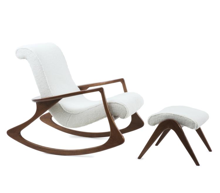 Hauptbild zu Objekt, Schaukelsessel mit Ottoman um 1955, Vladimir Kagan, Kagan Design Inc., New York, 137B 344