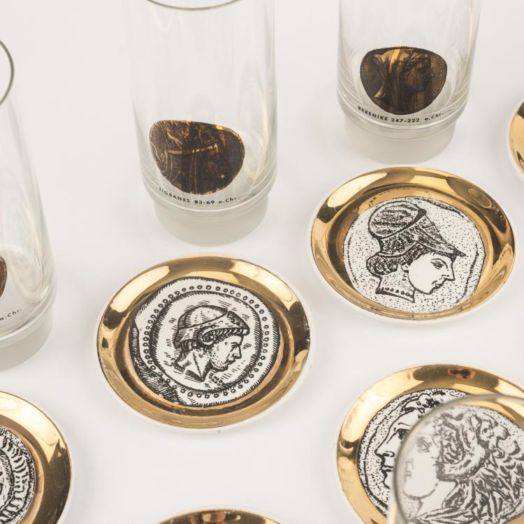 Bild 2 zu Objekt, 8 tumblers with coasters, 1960s, Mailand Bucciarelli, Bucciarelli, Mailand, 139B 563
