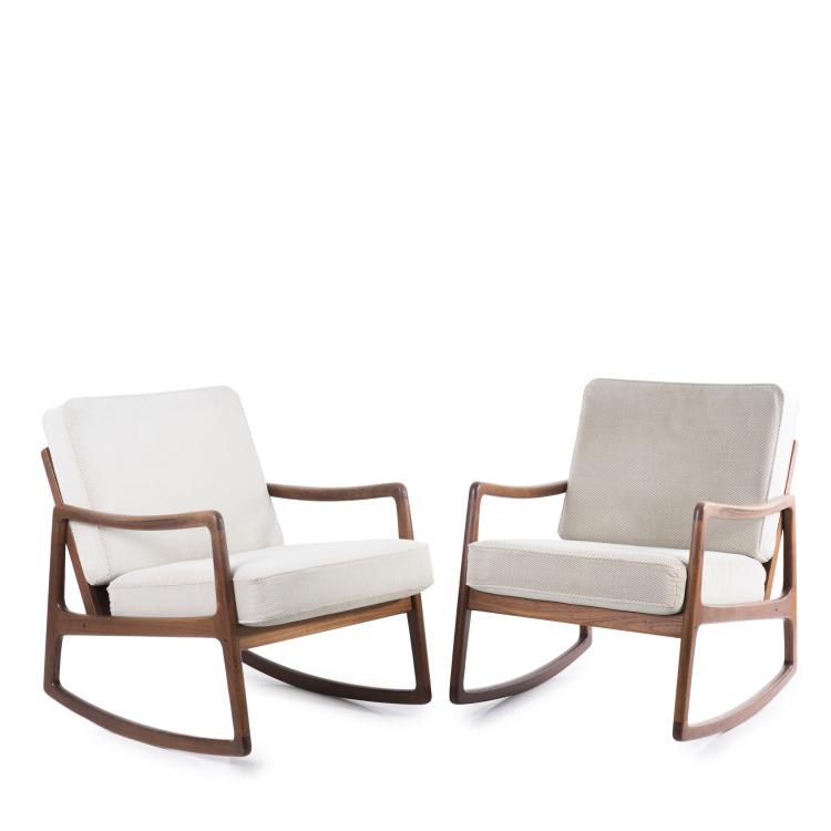 Hauptbild zu Objekt, Zwei Schaukelst&uuml;hle 'FD110', 1951, Ole Wanscher, France & Son, Kopenhagen, 137A 51
