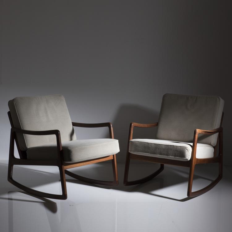 Bild 1 zu Objekt, Zwei Schaukelst&uuml;hle 'FD110', 1951, Ole Wanscher, France & Son, Kopenhagen, 137A 51