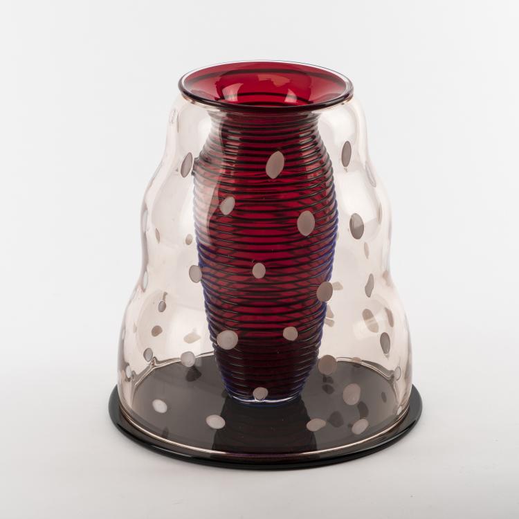 Bild 1 zu Objekt, 'Micel' vase from the 'Cinque Vasi' series, 1991, Marco Zanini, Venini & C., Murano, 137B 372