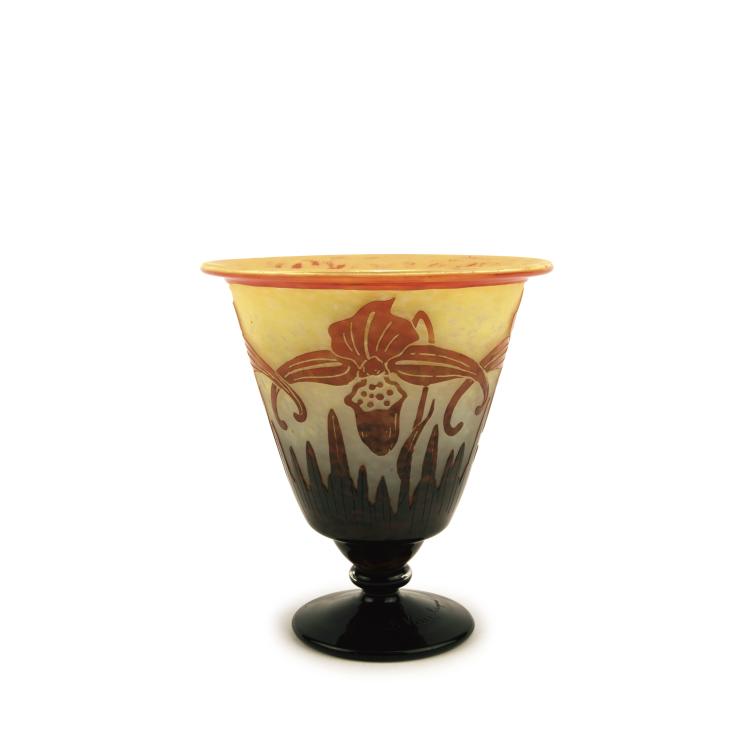 Hauptbild zu Objekt, 'Orchid&eacute;es' goblet, 1924-27 , Schneider, Epinay-sur-Seine, 138B 278
