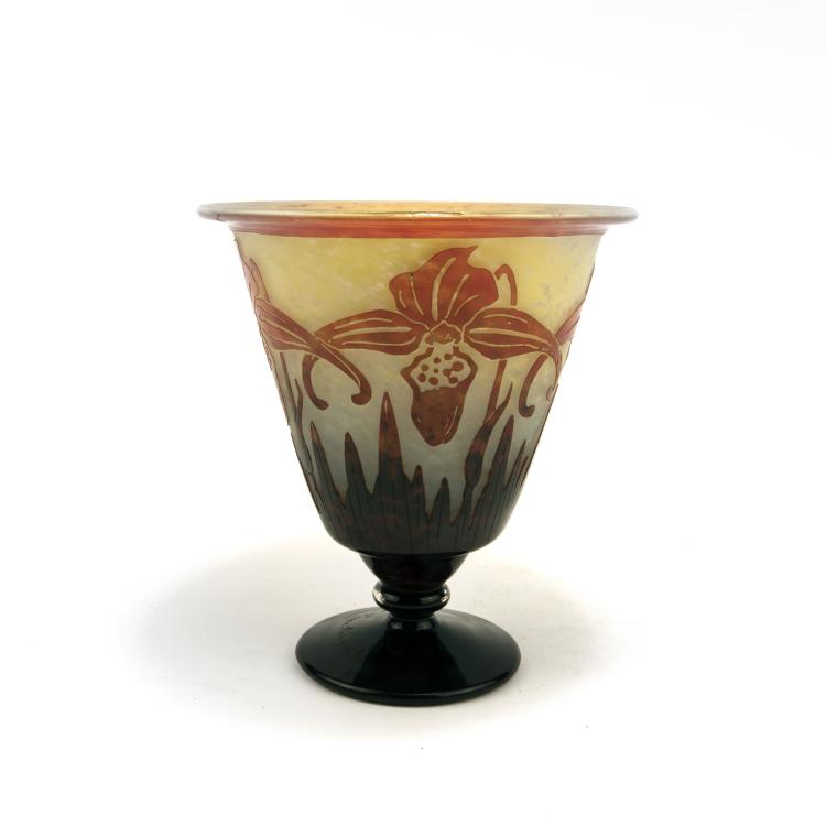 Bild 1 zu Objekt, 'Orchid&eacute;es' goblet, 1924-27 , Schneider, Epinay-sur-Seine, 138B 278