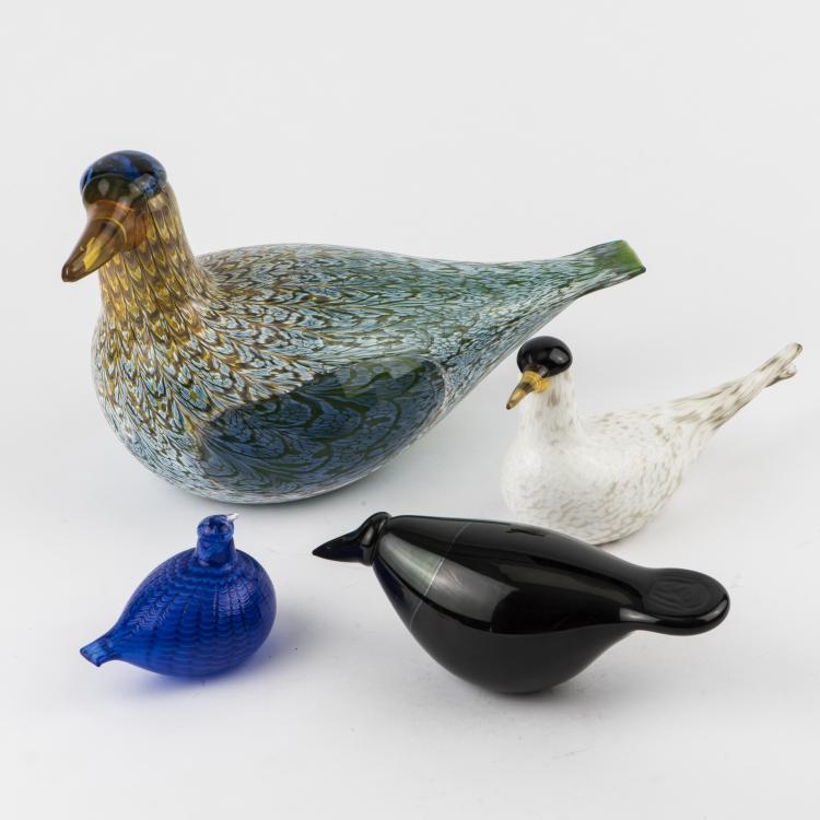 Bild 1 zu Objekt, Vier V&ouml;gel, 1960er Jahre, Oiva Toikka, Nuutaj&auml;rvi, Notsj&ouml;; Iittala, Kalvola, 137A 104
