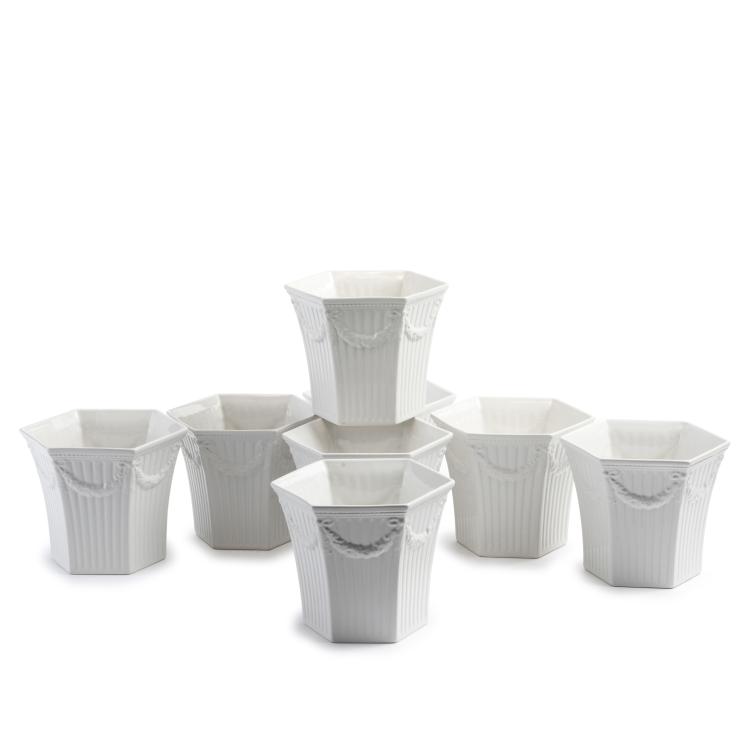 Hauptbild zu Objekt, Acht Blument&ouml;pfe 'Empire', 1930er Jahre , Gustafsberg, Stockholm, 139B 226