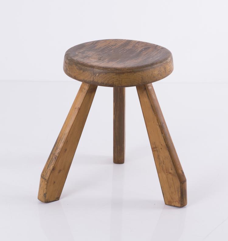 Bild 1 zu Objekt, Hocker 'Meribel', 1962, Charlotte Perriand, Blanchon, Georges; Sentou, Paris; Steph Simon, 137B 429