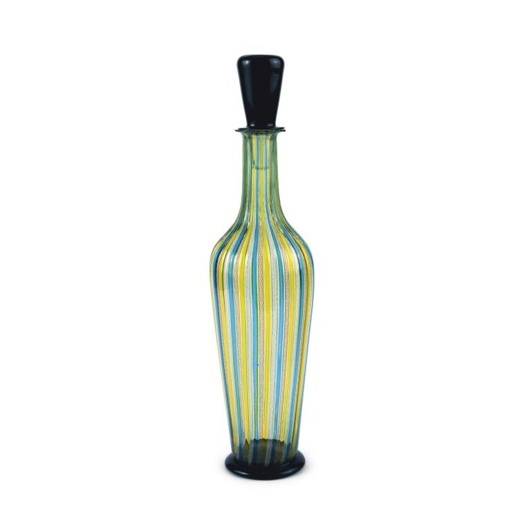 Hauptbild zu Objekt, 'A canne' bottle with stopper, 1962/63, Dino Martens, Toso, Aureliano, Murano, 137C 707
