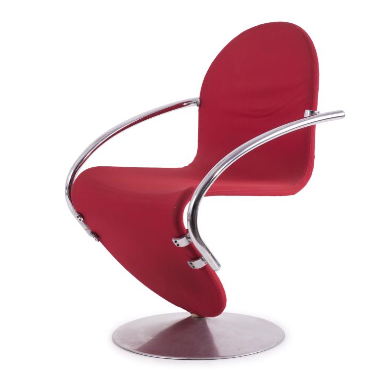 Hauptbild zu Objekt, Armlehnsessel '123', 1973/74, Verner Panton, Hansen, Fritz, Aller&oslash;d, 137A 200