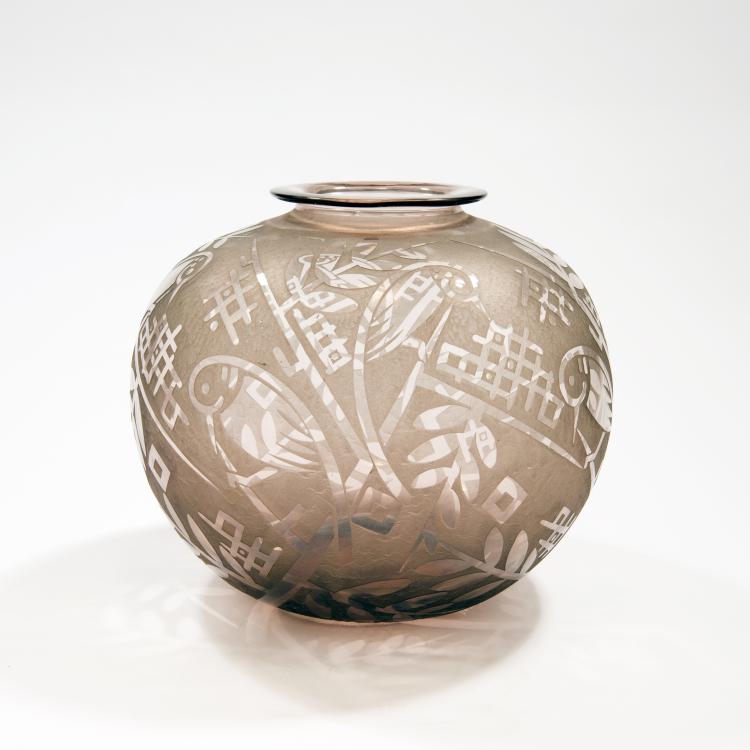 Bild 1 zu Objekt, Kugelvase 'Pinsons', um 1930, Daum Fr&egrave;res, Nancy, 138B 183