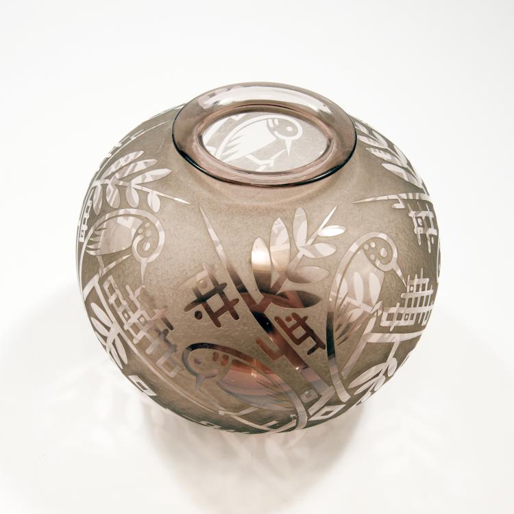 Bild 2 zu Objekt, Kugelvase 'Pinsons', um 1930, Daum Fr&egrave;res, Nancy, 138B 183