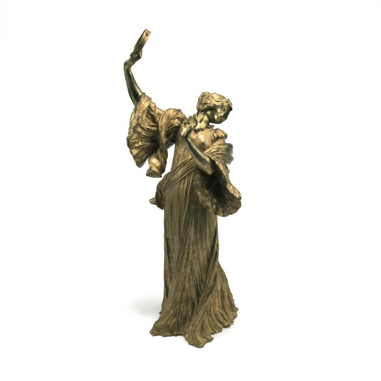 Hauptbild zu Objekt, 'Danseuse au tambourin' aus dem Tafelaufsatz 'le Jeu de l'Echarpe', 1898, Agathon L&eacute;onard, Susse Fr&egrave;res, Paris, 138B 408