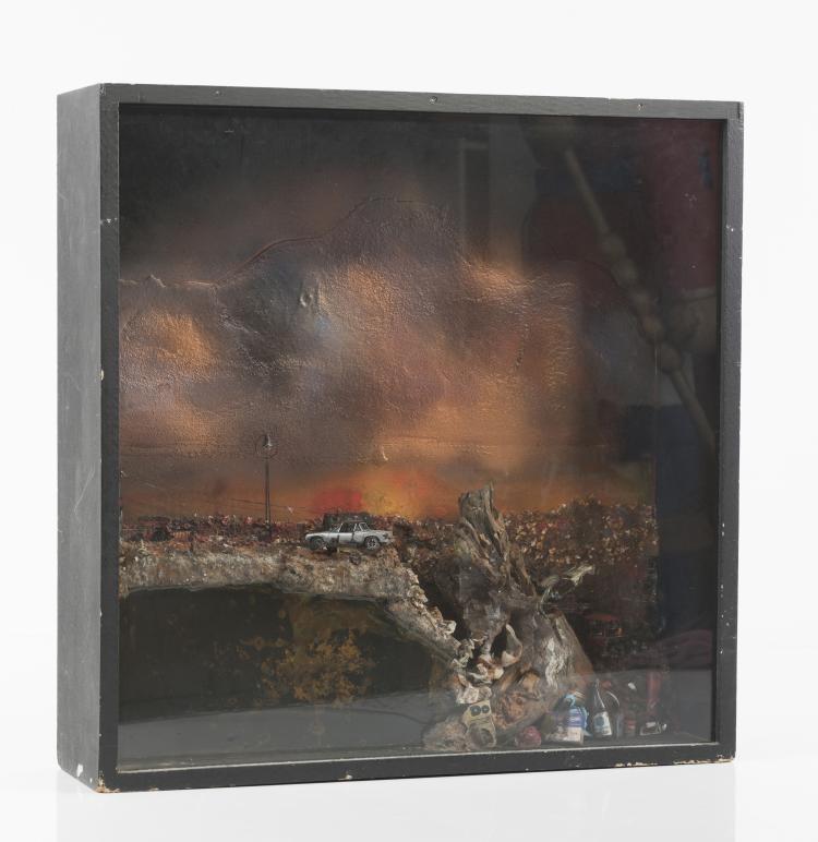 Bild 1 zu Objekt, Materialbild 'Biokinetik am Mittelmotorporsche des Aufsehers', 1972, H. A. Schult, 138C 849