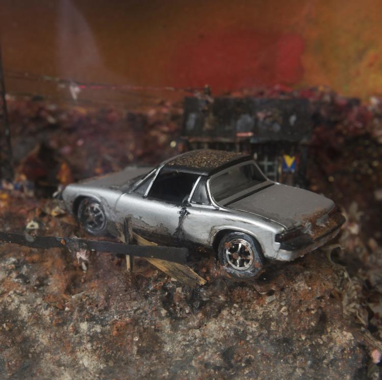 Bild 2 zu Objekt, Materialbild 'Biokinetik am Mittelmotorporsche des Aufsehers', 1972, H. A. Schult, 138C 849