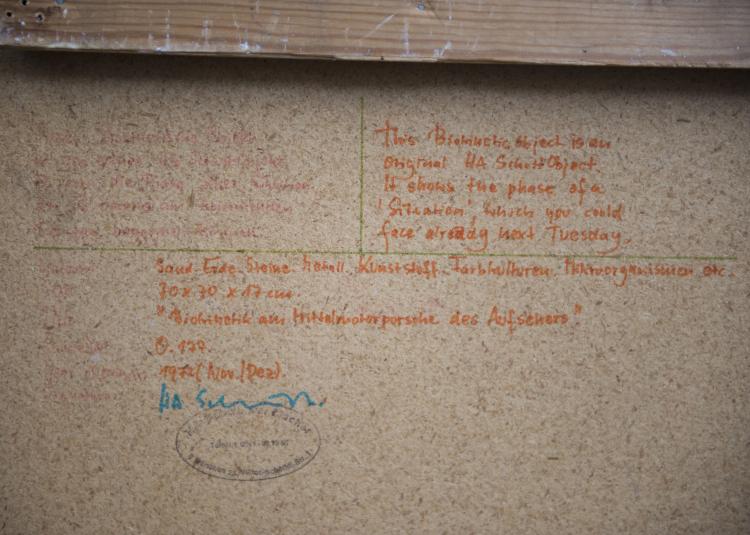 Bild 3 zu Objekt, Materialbild 'Biokinetik am Mittelmotorporsche des Aufsehers', 1972, H. A. Schult, 138C 849