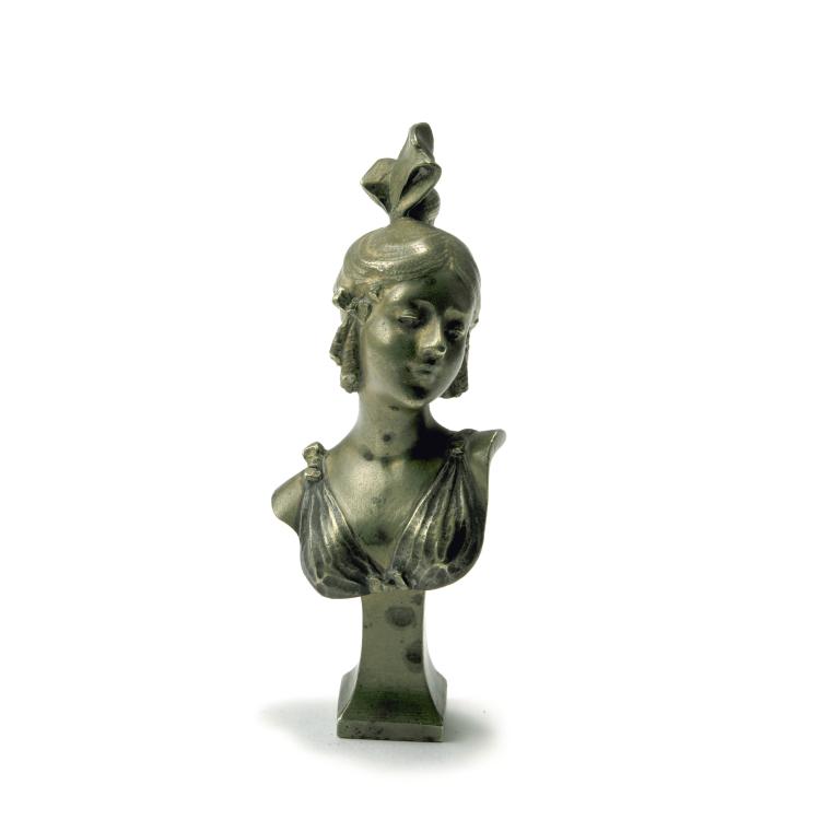 Hauptbild zu Objekt, Bust of a Biedermeier girl, c1900, Alexandre Auguste Caron, 138B 367