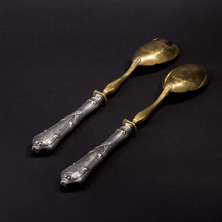 Bild 1 zu Objekt, '2600' salad servers, c1900, Vereinigte Silberwarenfabriken, D&uuml;sseldorf, 138B 691