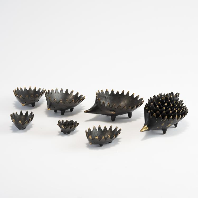 Bild 1 zu Objekt, Two 'Hedgehog' ashtray sets, c. 1965, Walter Bosse, Bosse, Walter, Iserlohn, 139B 542