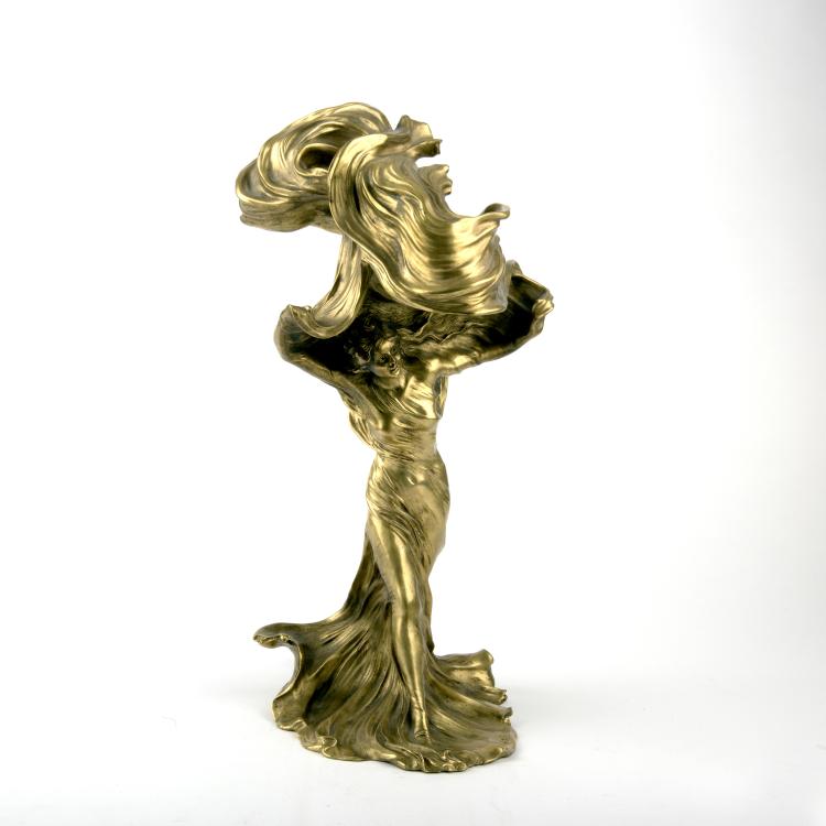 Bild 9 zu Objekt, Figurative 'La danse, la Lo&iuml;e Fuller' table light, model for the Paris World Fair, 1900, Raoul-Fran&ccedil;ois Larche, Siot-Decauville, Paris, 138B 404