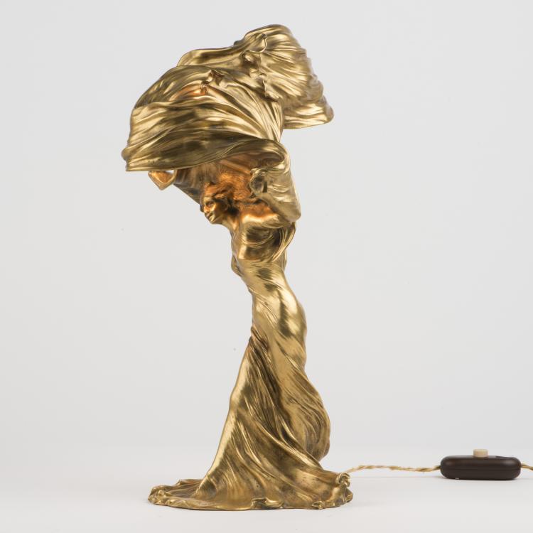 Bild 11 zu Objekt, Figurative 'La danse, la Lo&iuml;e Fuller' table light, model for the Paris World Fair, 1900, Raoul-Fran&ccedil;ois Larche, Siot-Decauville, Paris, 138B 404