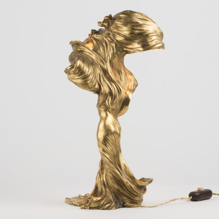 Bild 12 zu Objekt, Figurative 'La danse, la Lo&iuml;e Fuller' table light, model for the Paris World Fair, 1900, Raoul-Fran&ccedil;ois Larche, Siot-Decauville, Paris, 138B 404