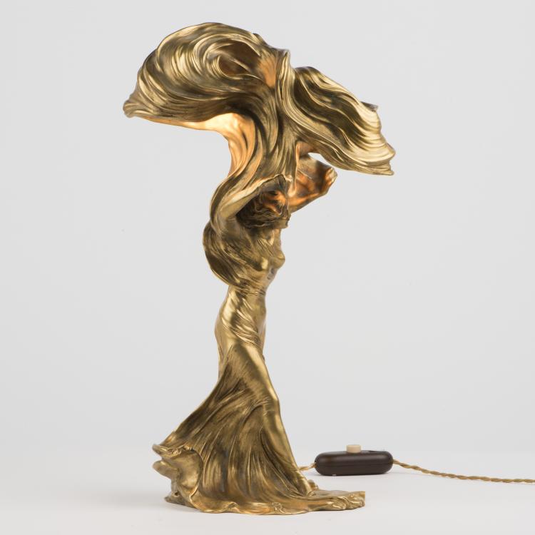 Bild 13 zu Objekt, Figurative 'La danse, la Lo&iuml;e Fuller' table light, model for the Paris World Fair, 1900, Raoul-Fran&ccedil;ois Larche, Siot-Decauville, Paris, 138B 404