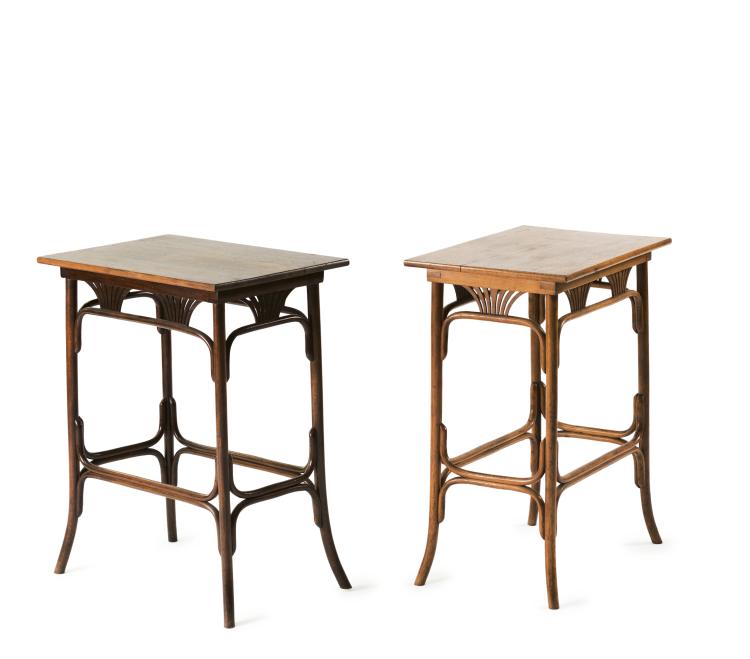 Hauptbild zu Objekt, Two side tables, 1910s, Thonet, Wien, 138B 739