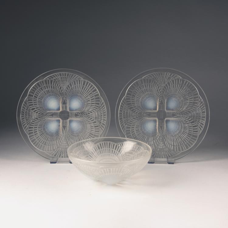 Hauptbild zu Objekt, Schale und zwei Teller 'Coquilles No. 4', 1924 , Lalique, Ren&eacute;, Wingen-sur-Moder, 138A 26