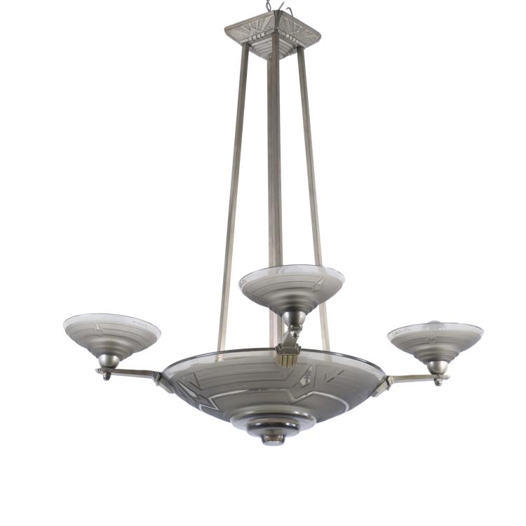 Hauptbild zu Objekt, Ceiling light, c1930, Muller Fr&egrave;res, Lun&eacute;ville, 138B 264