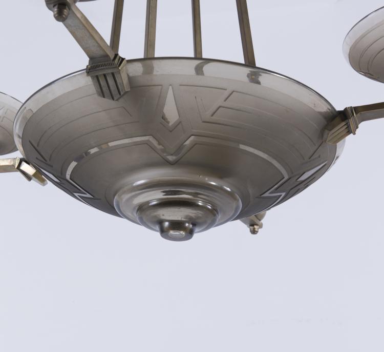 Bild 1 zu Objekt, Ceiling light, c1930, Muller Fr&egrave;res, Lun&eacute;ville, 138B 264