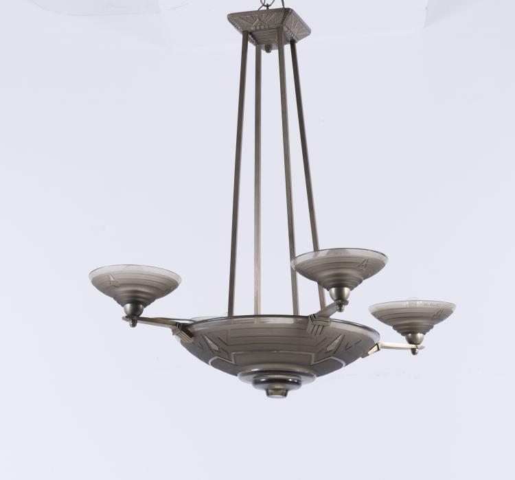 Bild 4 zu Objekt, Ceiling light, c1930, Muller Fr&egrave;res, Lun&eacute;ville, 138B 264
