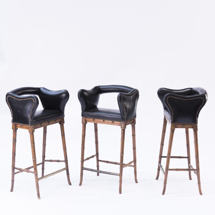 Bild 5 zu Objekt, Bar counter and three bar stools, 1920/30s, England (zugeschrieben), 139B 208