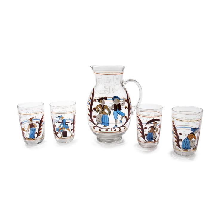 Hauptbild zu Objekt, 'Chants populaires' drinking set, c1874, Gall&eacute;, Emile, Nancy, 138B 190