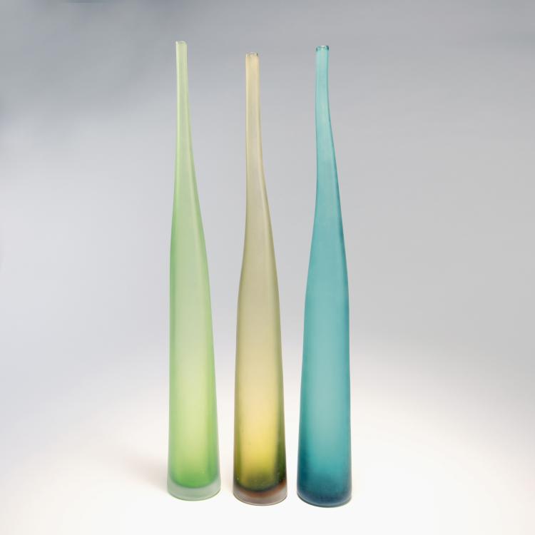 Hauptbild zu Objekt, Three 'Bambu' vases, 1998, Laura de Santillana, Arcade, Murano, 140C 624