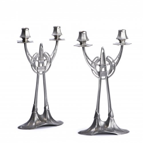 Two candlesticks, c1902