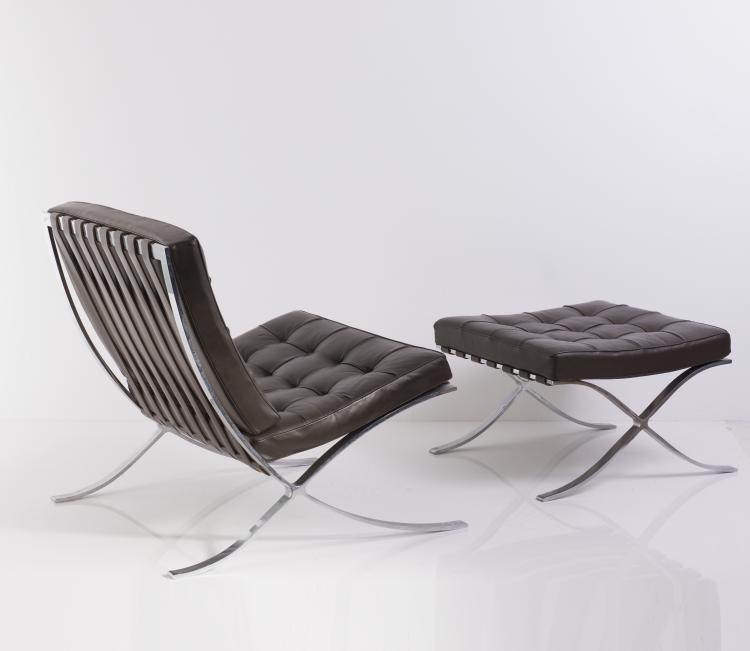 Bild 1 zu Objekt, Sessel und Hocker 'Barcelona', 1929, Ludwig Mies van der Rohe, Knoll International, New York, 139A 51