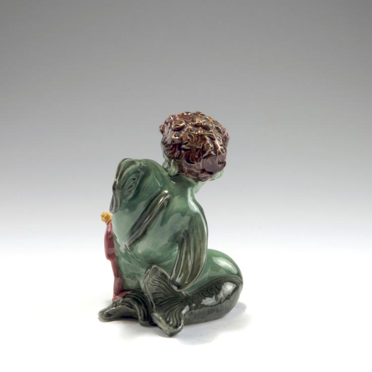 Bild 2 zu Objekt, Neptune Putto with wings and Frog King, c1915, Busch & Ludescher, Wiener Kunstkeramische Werkst&auml;tte, 138B 537