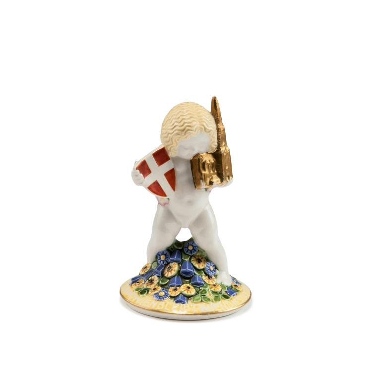 Hauptbild zu Objekt, 'Viennese Putto' cover, c1907, Michael Powolny, Gmundner Keramik (wohl), 138B 567