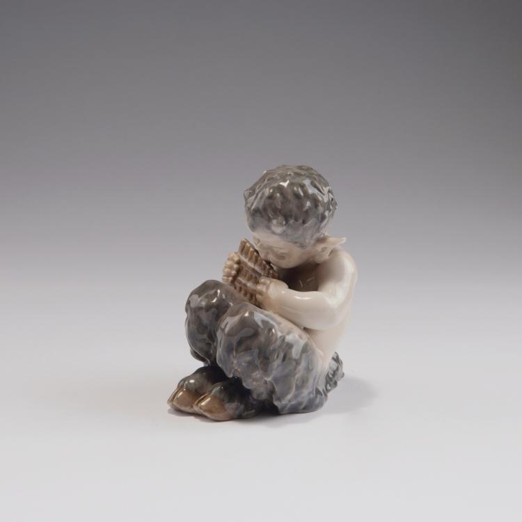 Hauptbild zu Objekt, Pan playing the flute, c1900, Christian Thomsen, Kopenhagen, KPM, 138B 512