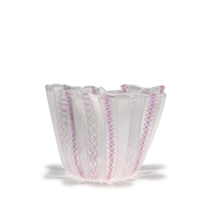 Hauptbild zu Objekt, 'Fazzoletto zanfirico' vase, c. 1949, Fulvio Bianconi, Venini & C., Murano, 140C 485