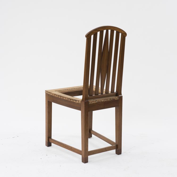 Bild 2 zu Objekt, Six side chairs, designed for the designer's first apartment in Berlin, 1907, Bruno Paul, Vereinigte Werkst&auml;tten, M&uuml;nchen, 139A 19