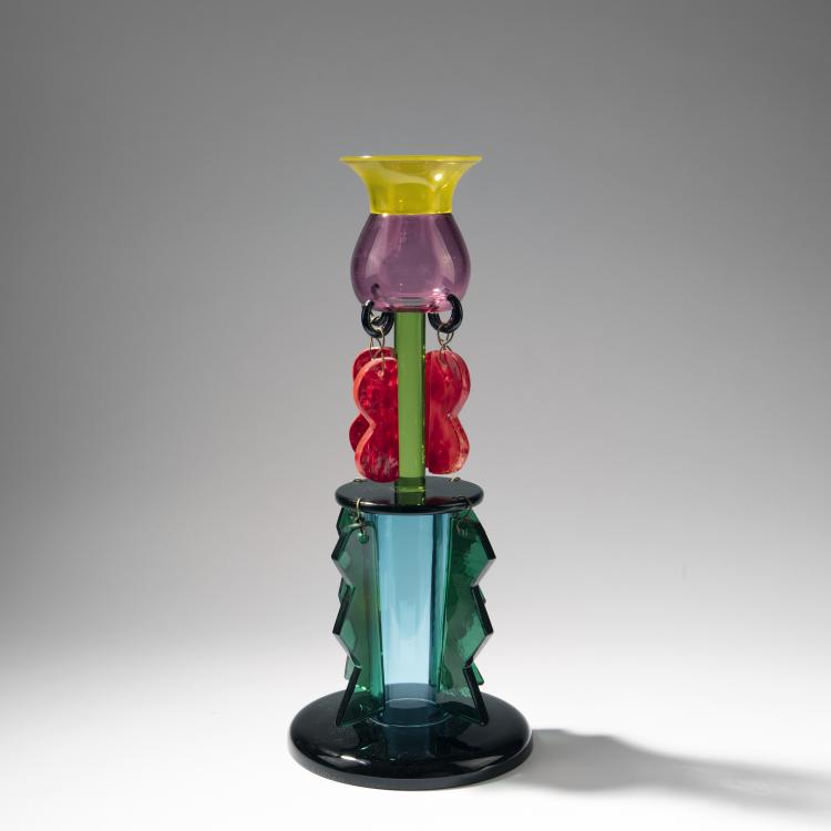 Bild 1 zu Objekt, 'Clesitera' vase, 1986, Ettore Sottsass, Toso Vetri d'Arte, Murano, 140B 388