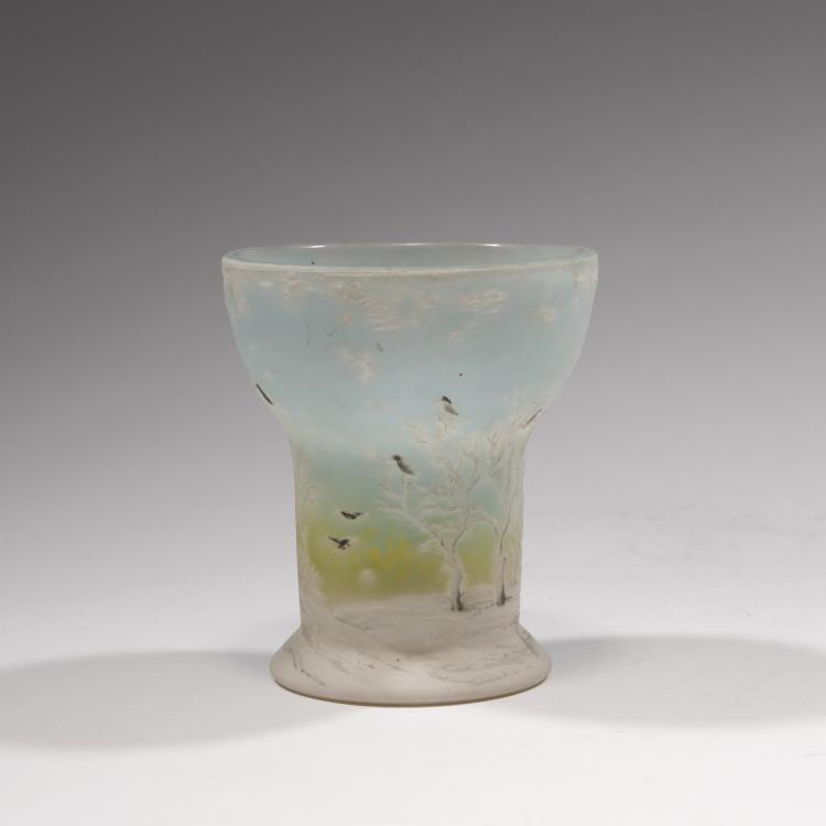 Bild 1 zu Objekt, Vase 'Neige, Corbeaux', 1905, Daum Fr&egrave;res, Nancy, 138B 125