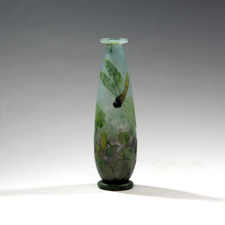 Hauptbild zu Objekt, 'Libellules et renoncules jaunes' vase, c1904, Henri Berg&eacute;, Daum Fr&egrave;res, Nancy, 138B 124