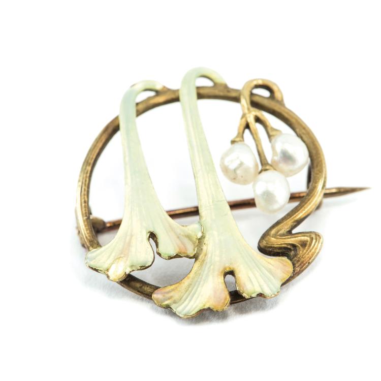 Hauptbild zu Objekt, 'Gingko' brooch, c1905, M&uuml;ller, Wilhelm, Berlin, 138B 706