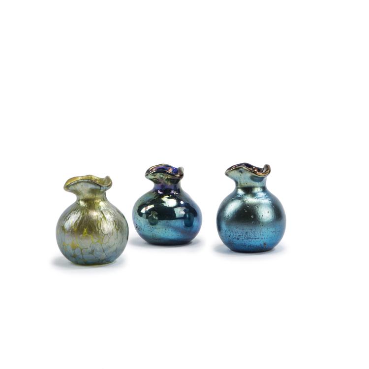 Hauptbild zu Objekt, Three miniature vases, c1900, L&ouml;tz Wwe., Klosterm&uuml;hle, 138B 318