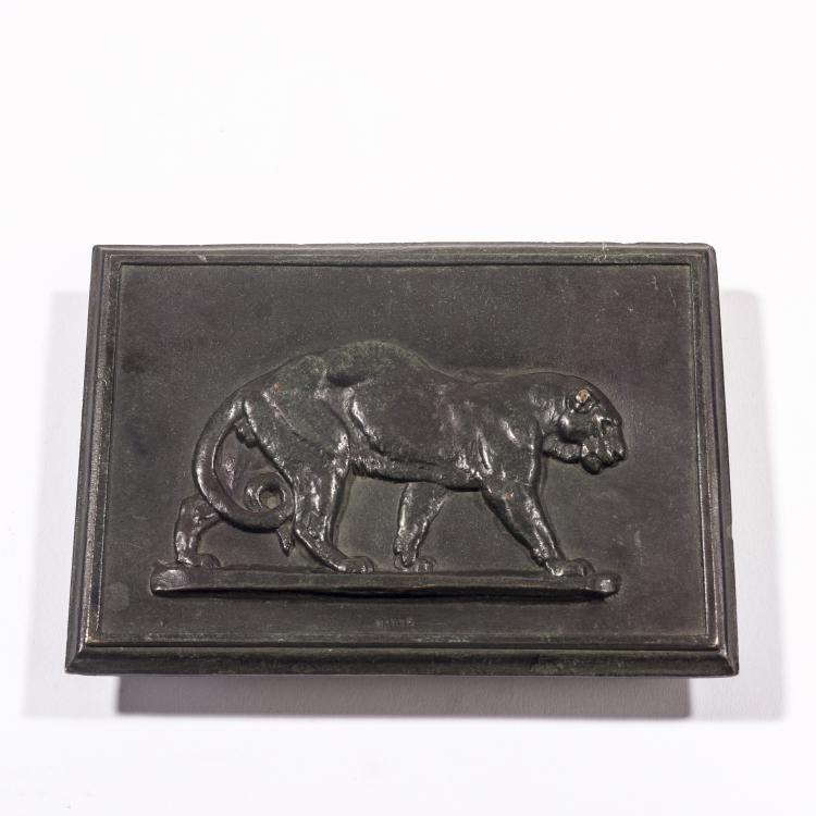 Bild 1 zu Objekt, 'Prowling lioness' bronze plaque, c1850, Antoine-Louis Barye, 138B 458
