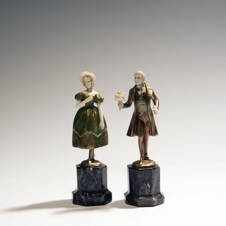 Hauptbild zu Objekt, Biedermeier couple, 1920s, Ferdinand Preiss, 138B 431