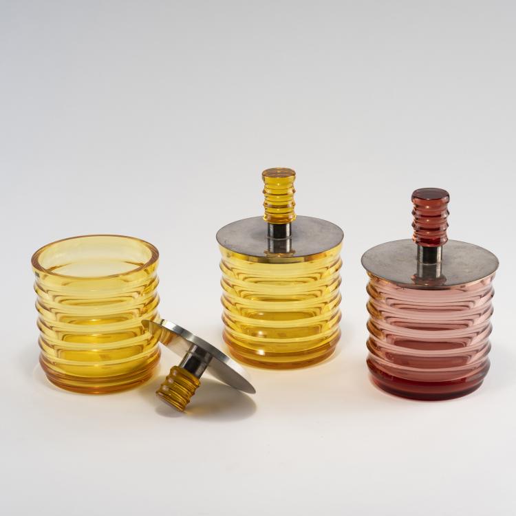 Bild 1 zu Objekt, Drei Deckelgef&auml;&szlig;e, 1930er Jahre, WMF, Geislingen, 139A 67